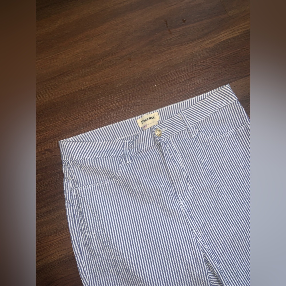 L'agence Mandy High Rise Striped Cotton Pants blue
White 28 casual fall $200 - Picture 4 of 5